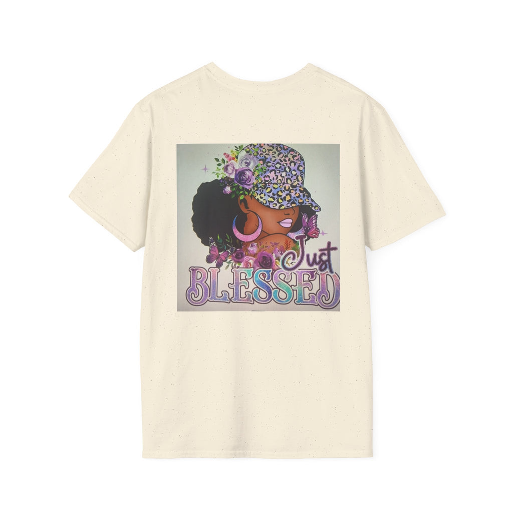 Just Blessed Afro Floral Tee