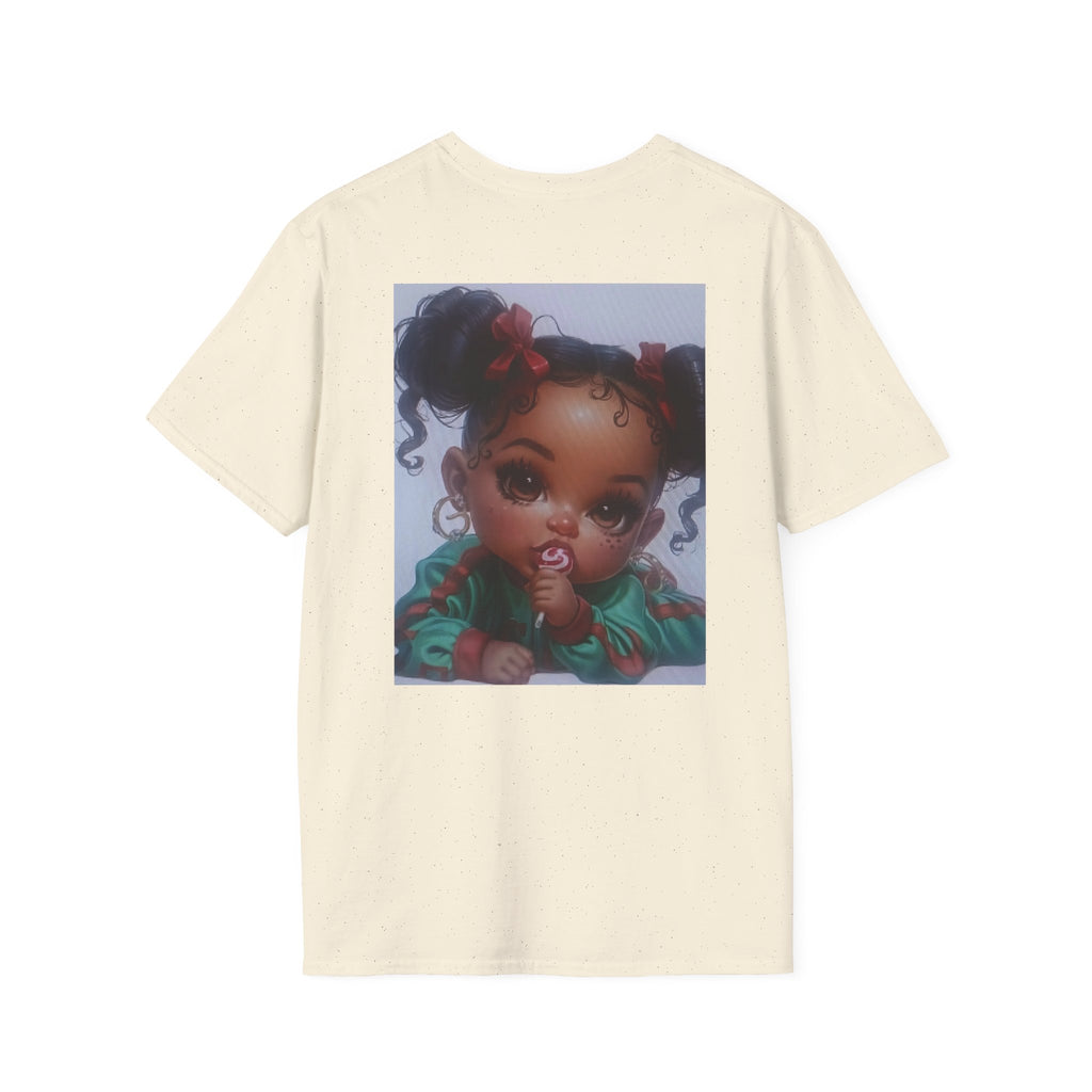 Cute Baby Girl Portrait T-Shirt — Adorable Cartoon Infant Graphic Tee