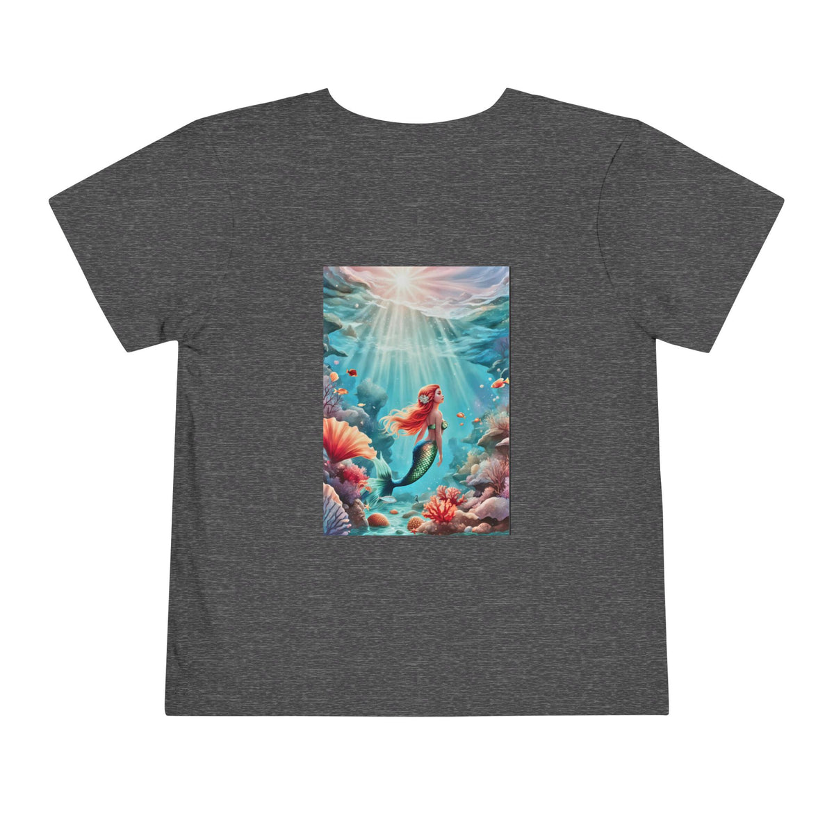 Mermaid Toddler Tee – Underwater Sunlight Sea Life Graphic