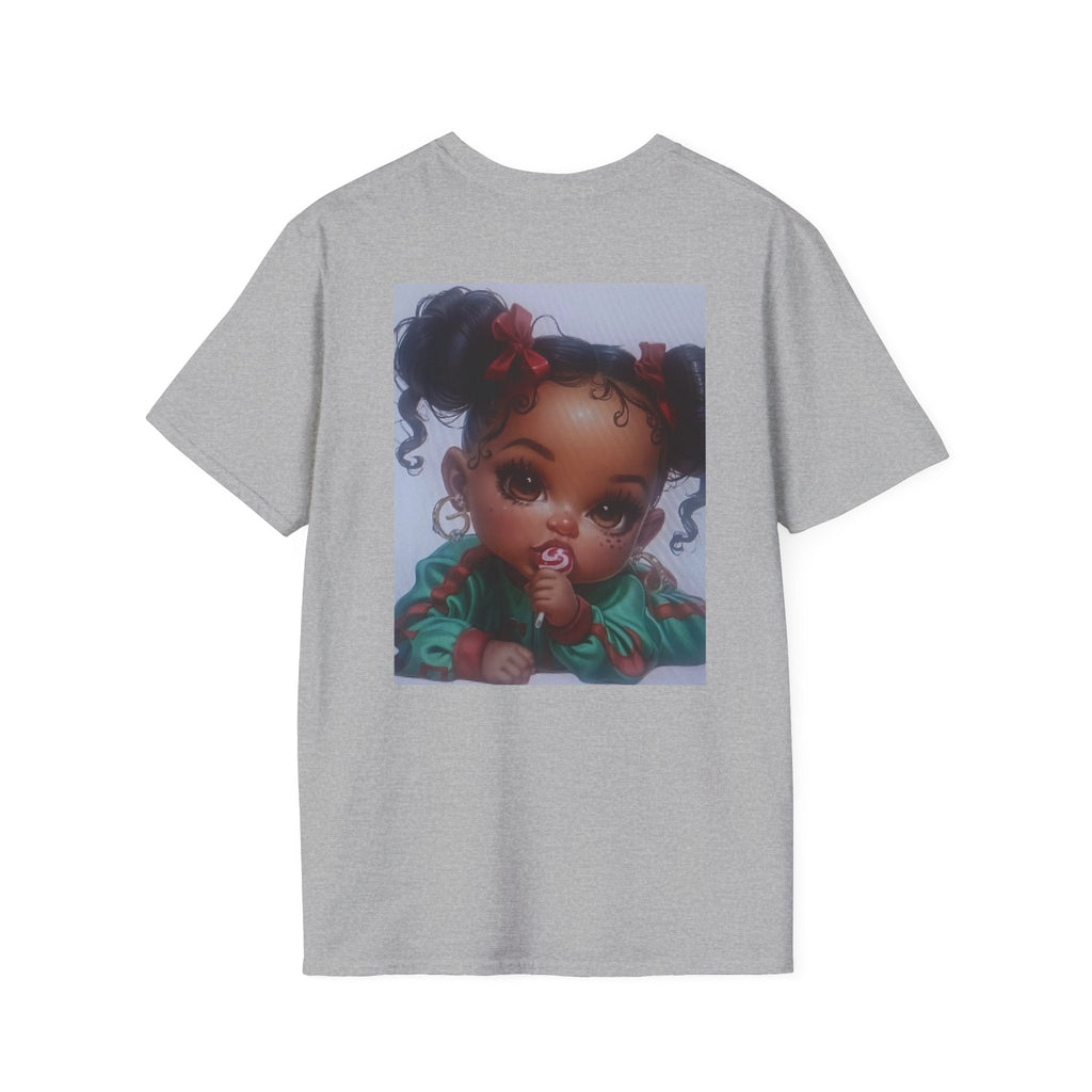 Cute Baby Girl Portrait T-Shirt — Adorable Cartoon Infant Graphic Tee