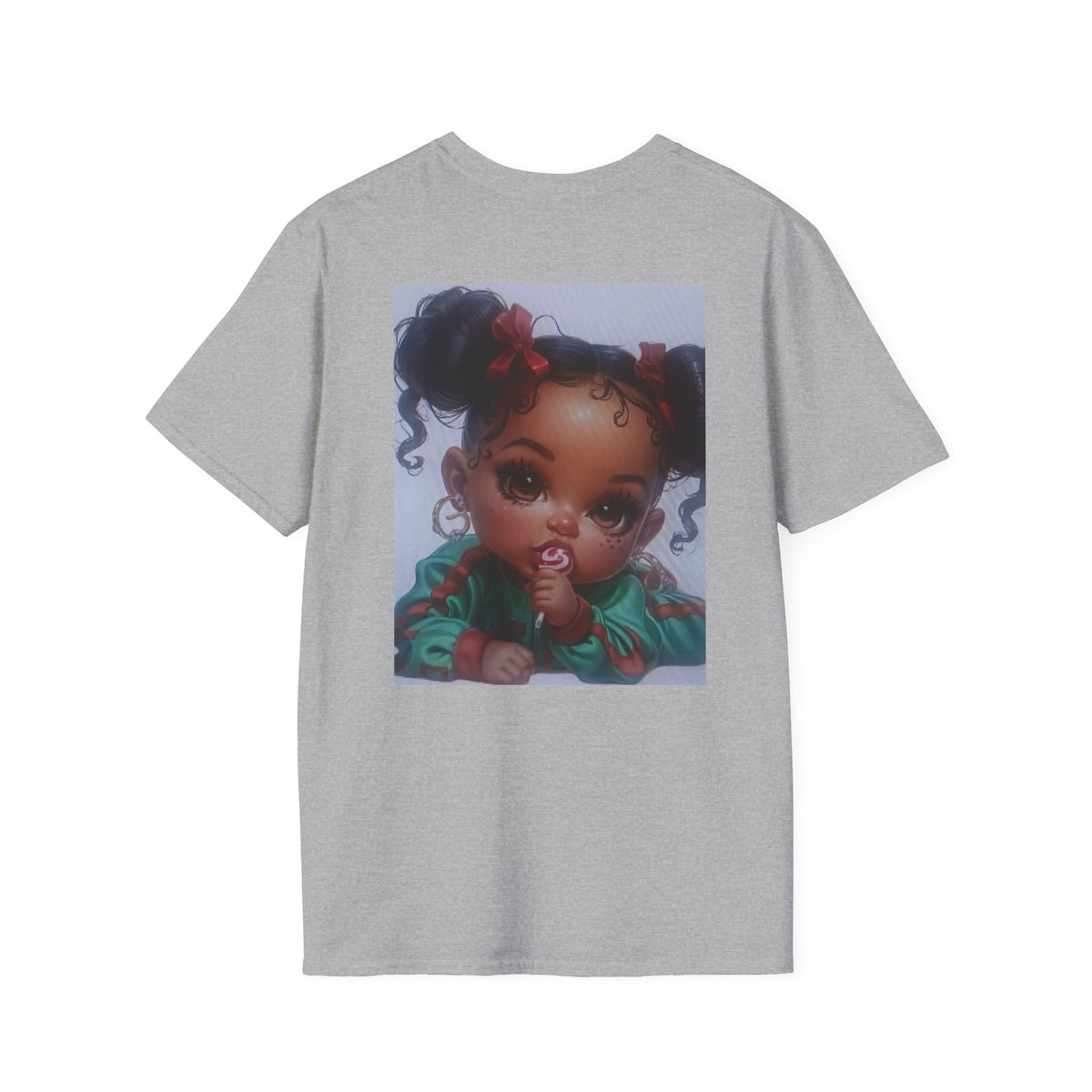Cute Baby Girl Portrait T-Shirt — Adorable Cartoon Infant Graphic Tee