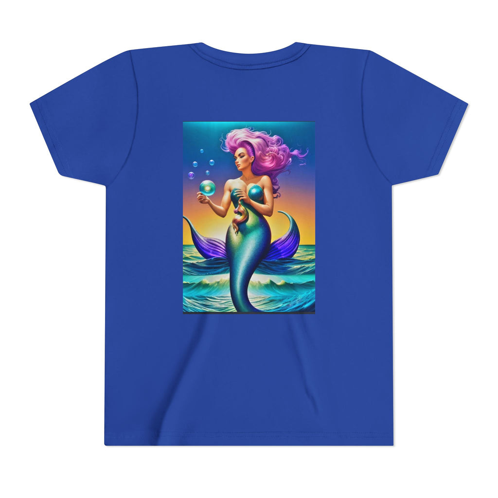 Youth Mermaid Tee — Colorful Fantasy Mermaid Graphic Shirt for Kids