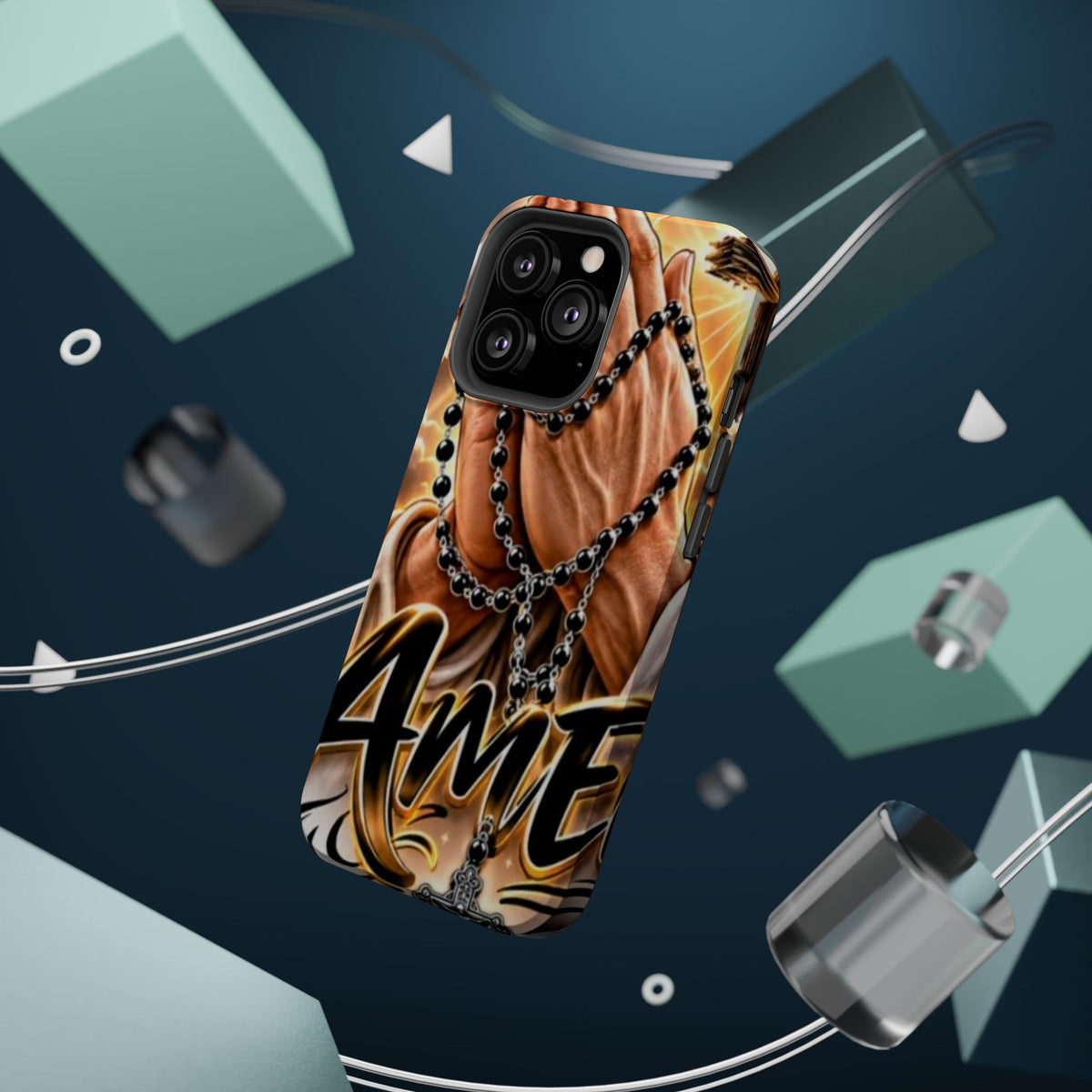 Praying Hands Rosary Magnetic Impact Phone Case