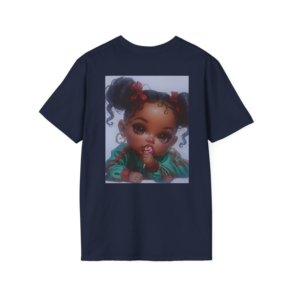 Cute Baby Girl Portrait T-Shirt — Adorable Cartoon Infant Graphic Tee