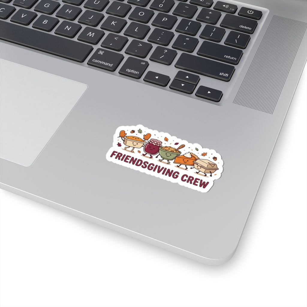 Friendsgiving Crew Sticker | Thanksgiving Fall Harvest, Pumpkin Pie, Watercolor Foliage