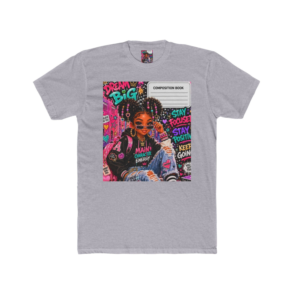 Dream Big Graphic Tee — Motivational Girl Street Art T-Shirt