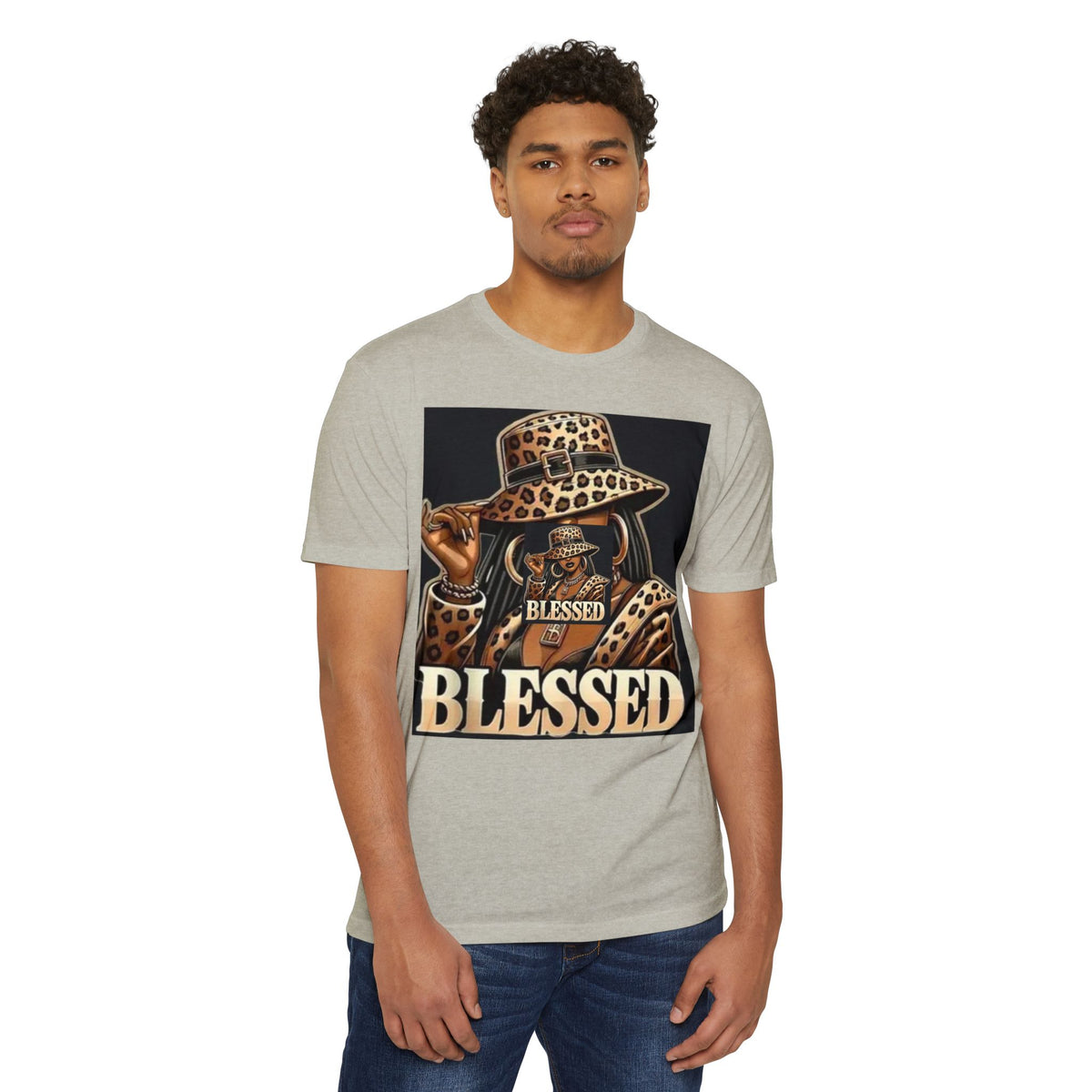 Blessed Leopard Hat T-Shirt