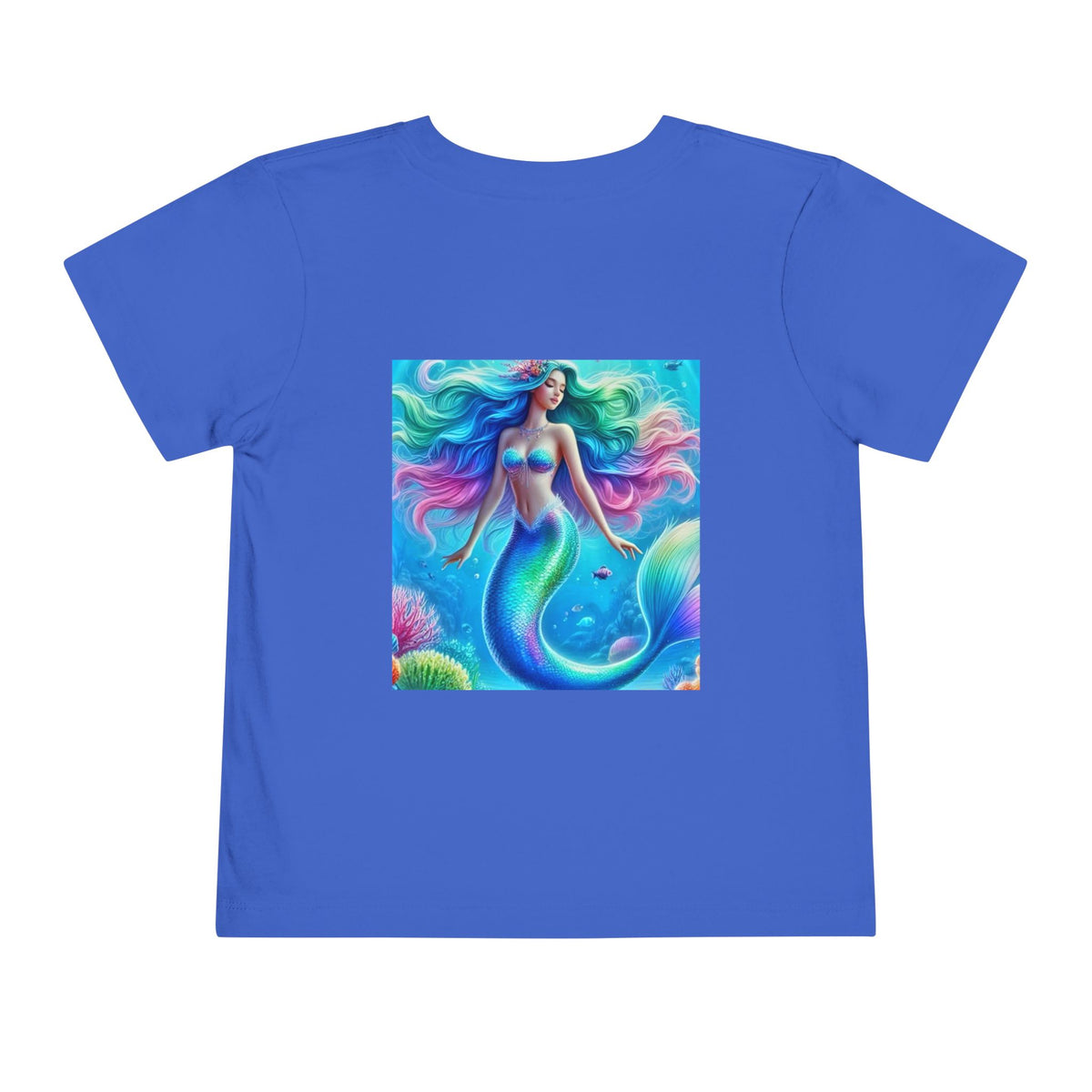 Toddler Mermaid Tee — Colorful Rainbow Sea Princess Short Sleeve Shirt