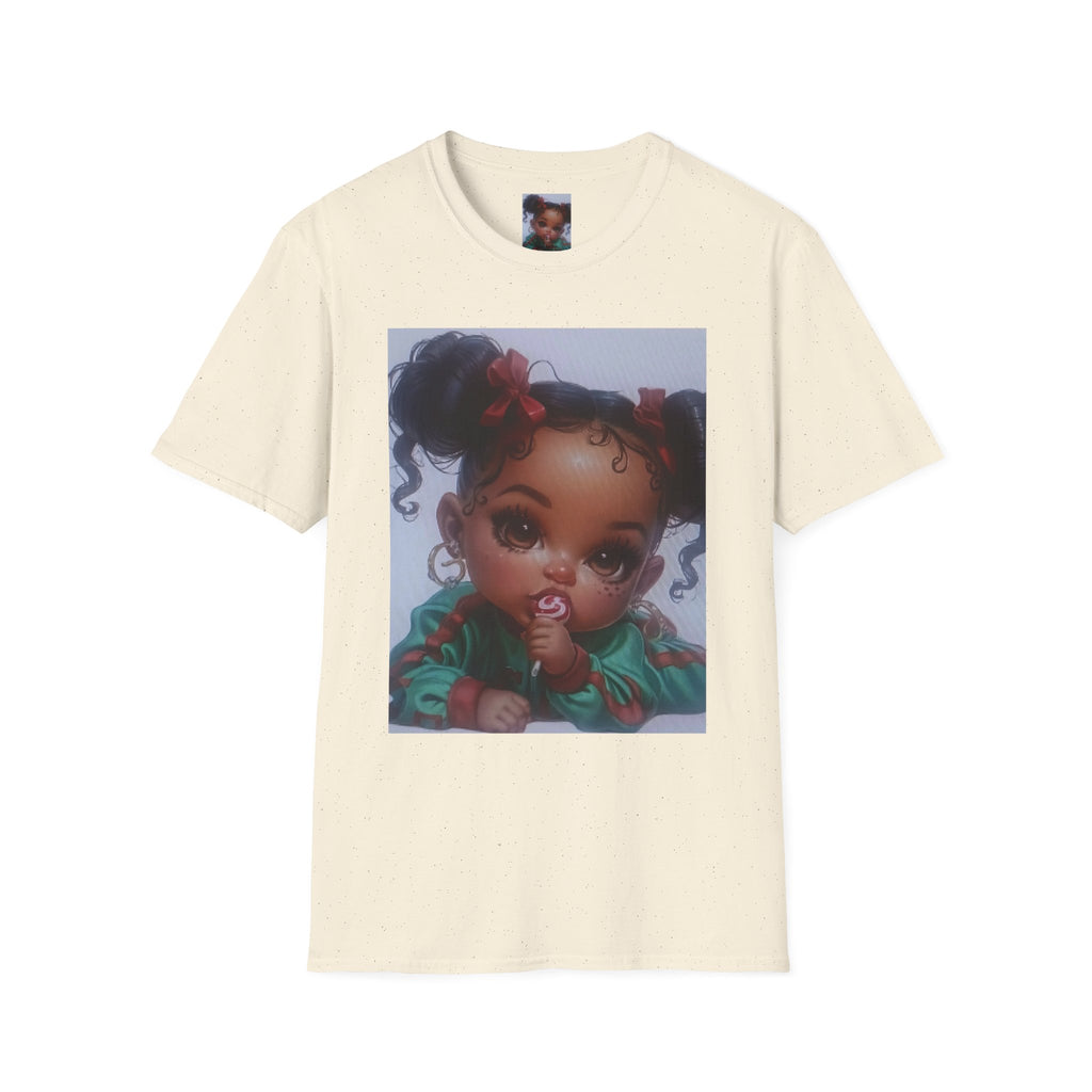 Cute Baby Girl Portrait T-Shirt — Adorable Cartoon Infant Graphic Tee