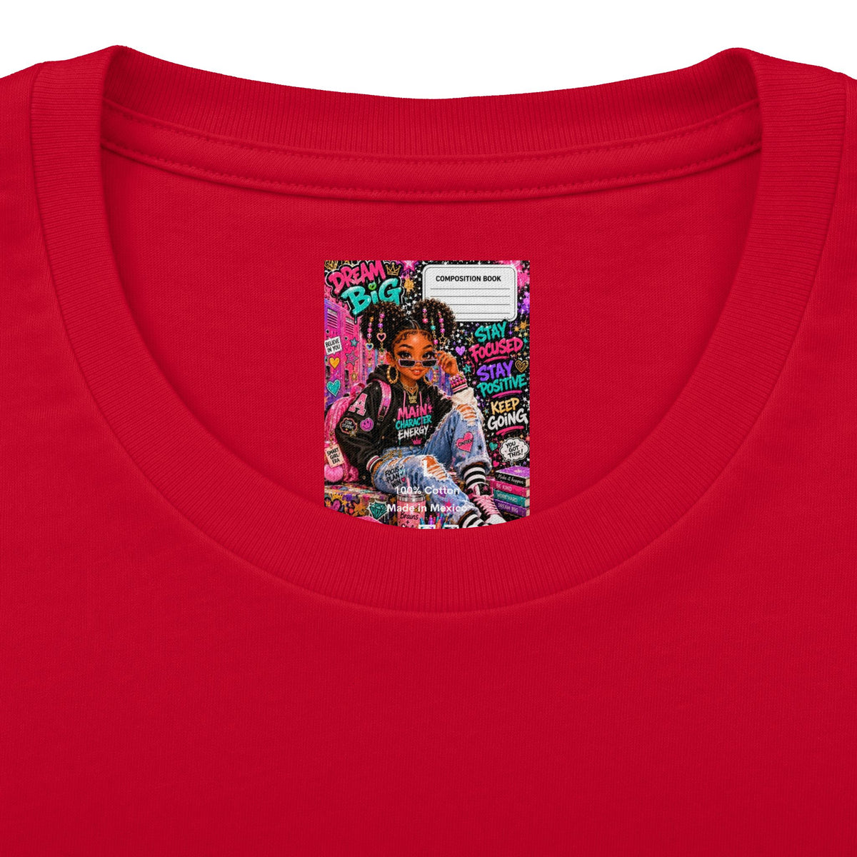 Dream Big Graphic Tee — Motivational Girl Street Art T-Shirt