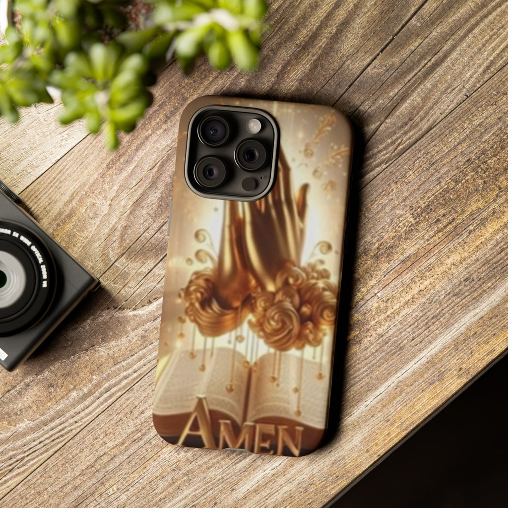 Prayer Hands 'Amen' Phone Case - Religious Christian iPhone Case