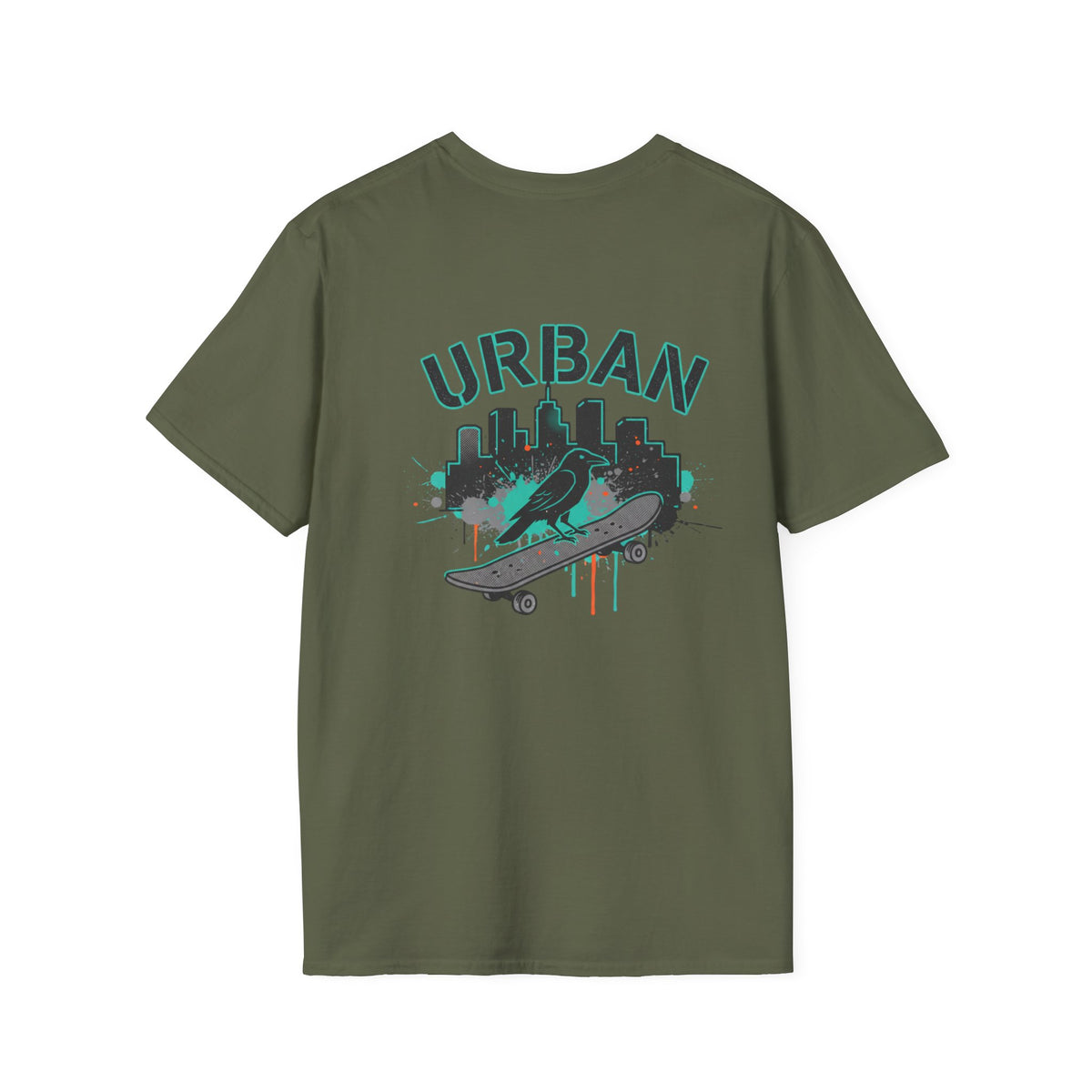 Urban Skateboard T-Shirt — City Skyline Skate Crew Tee