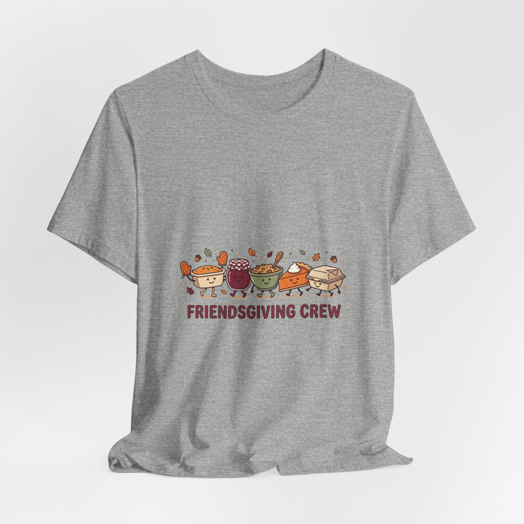Friendsgiving Crew Tee | Thanksgiving Turkey Pumpkin Pie Watercolor Foliage