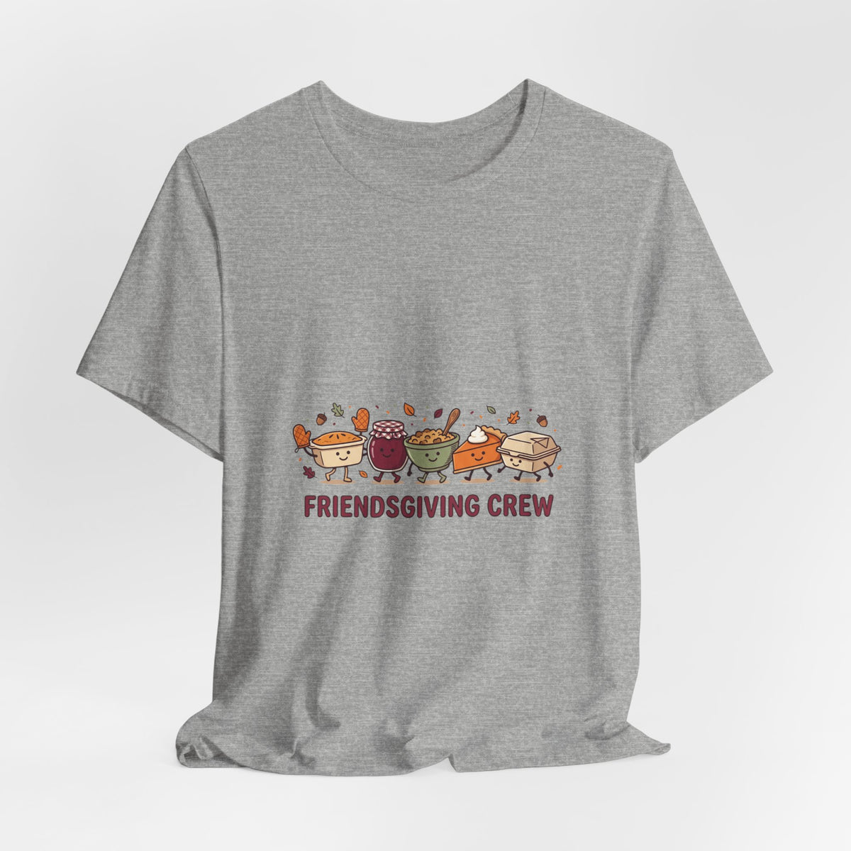 Friendsgiving Crew Tee | Thanksgiving Turkey Pumpkin Pie Watercolor Foliage