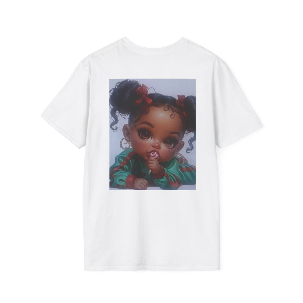 Cute Baby Girl Portrait T-Shirt — Adorable Cartoon Infant Graphic Tee