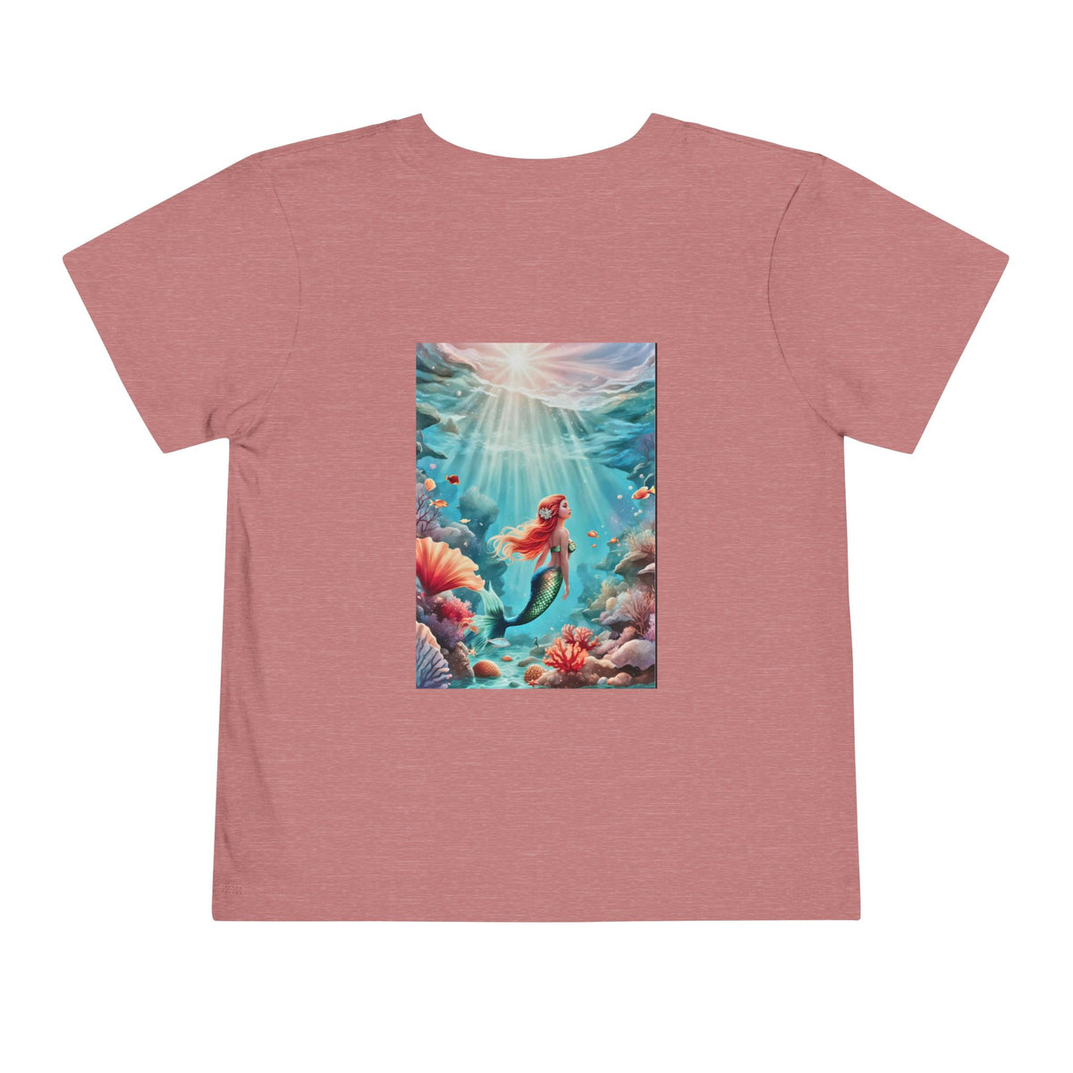 Mermaid Toddler Tee – Underwater Sunlight Sea Life Graphic
