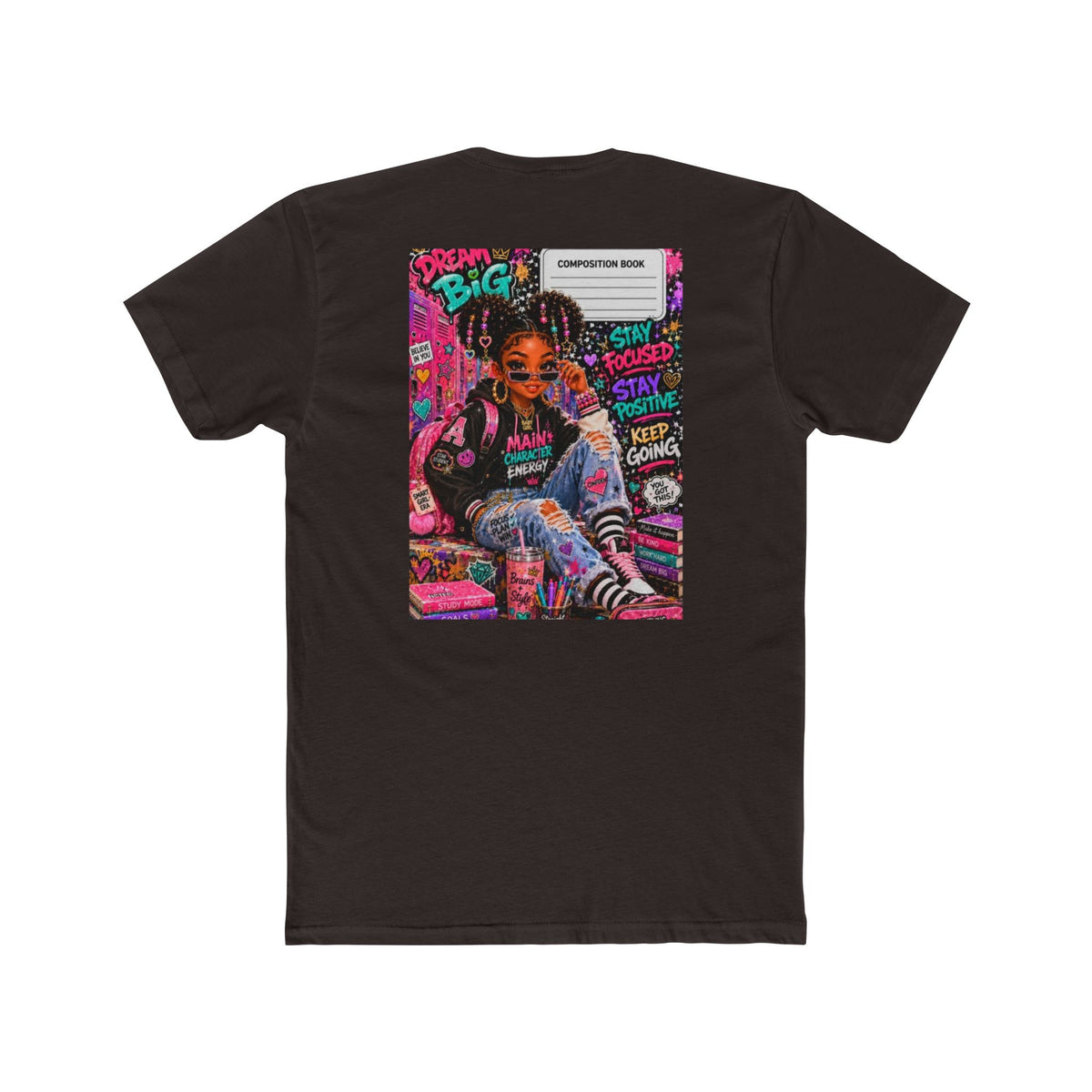 Dream Big Graphic Tee — Motivational Girl Street Art T-Shirt