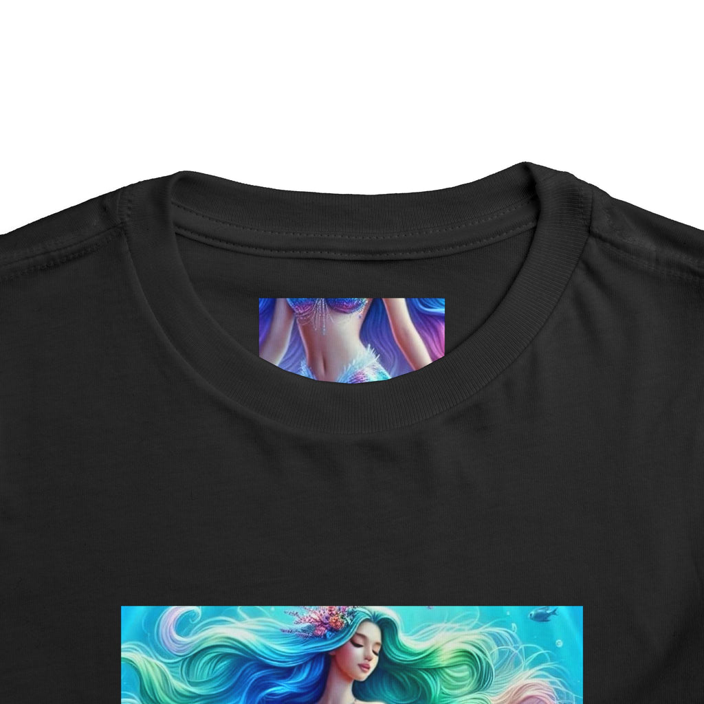 Toddler Mermaid Tee — Colorful Rainbow Sea Princess Short Sleeve Shirt