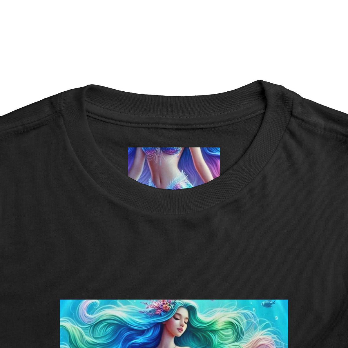 Toddler Mermaid Tee — Colorful Rainbow Sea Princess Short Sleeve Shirt