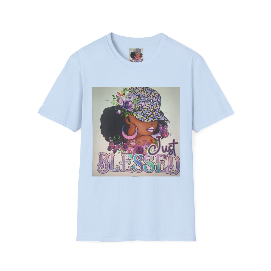Just Blessed Afro Floral Tee