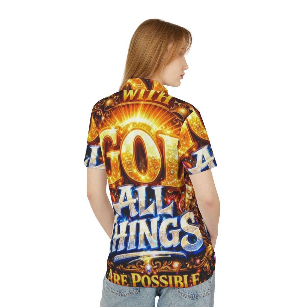 Inspirational 'God All Things Are Possible' Polo