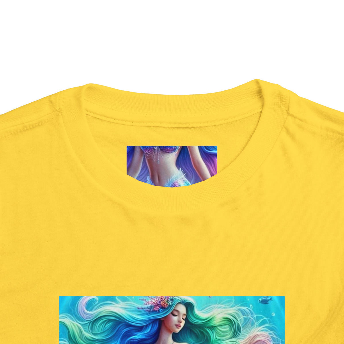 Toddler Mermaid Tee — Colorful Rainbow Sea Princess Short Sleeve Shirt
