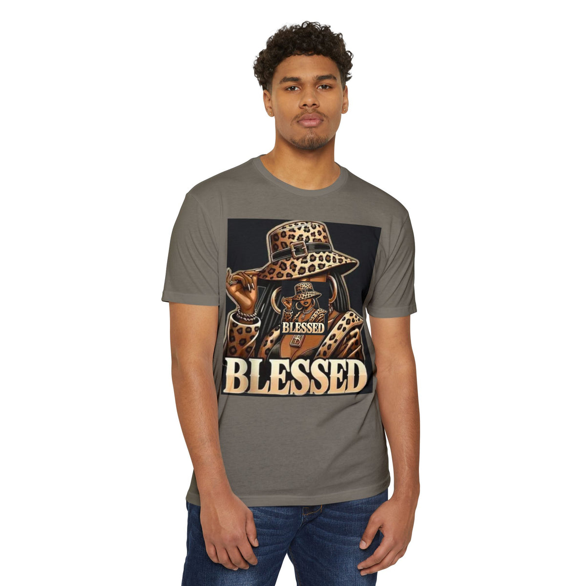 Blessed Leopard Hat T-Shirt