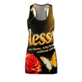 Blessed Floral Racerback Dress — 'Blessed' Script with Rose & Butterfly
