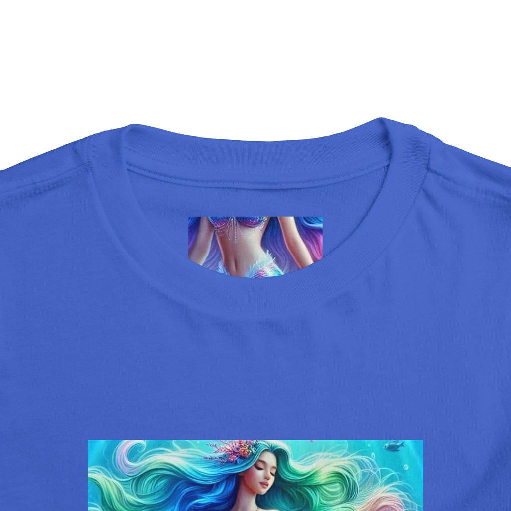 Toddler Mermaid Tee — Colorful Rainbow Sea Princess Short Sleeve Shirt
