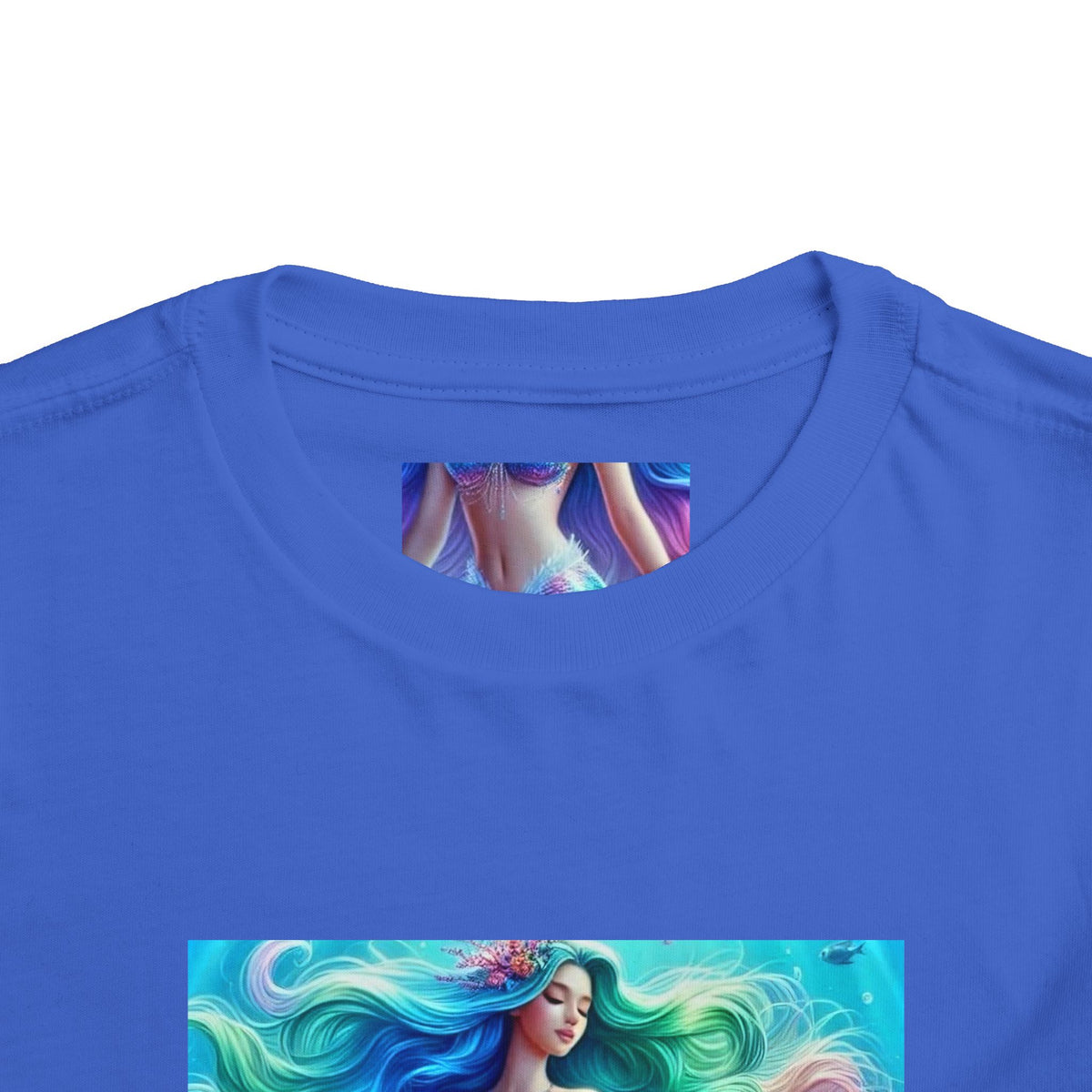 Toddler Mermaid Tee — Colorful Rainbow Sea Princess Short Sleeve Shirt