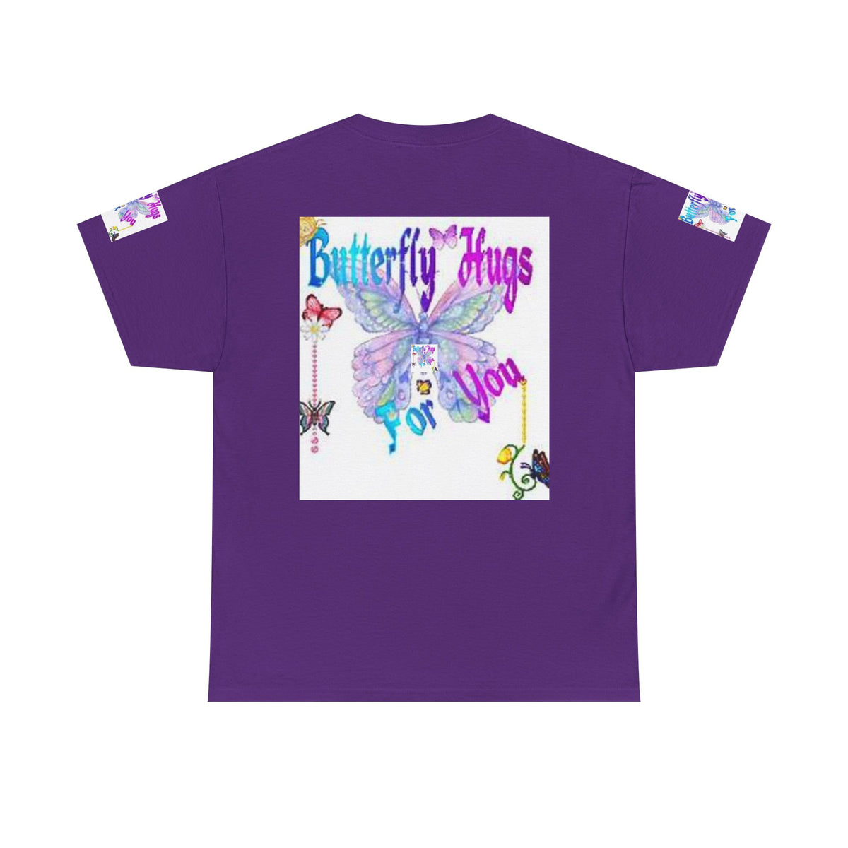 Butterfly Hugs Tee — Pastel Butterfly Graphic Shirt with "Butterfly Hugs For You"