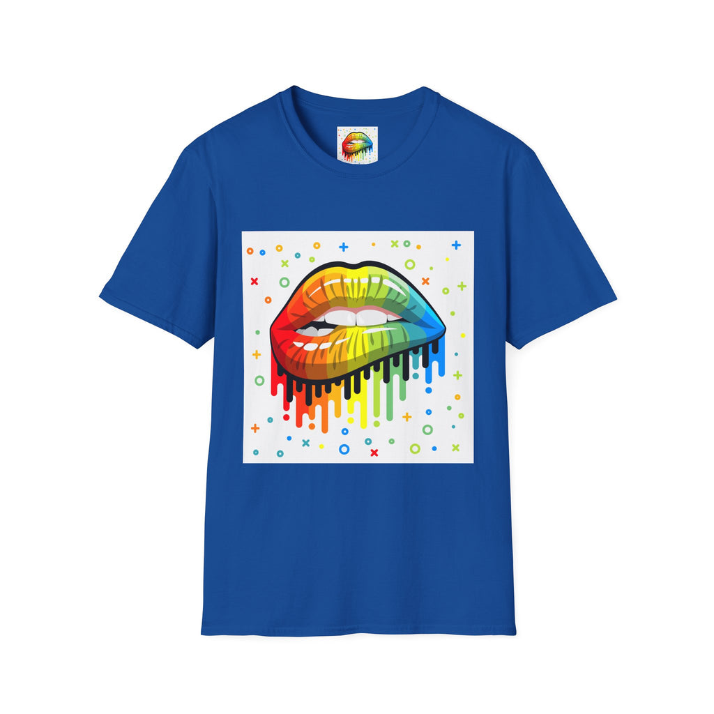 Rainbow Drip Lips T-Shirt — Pride LGBTQ+ Colorful Lip Graphic Tee