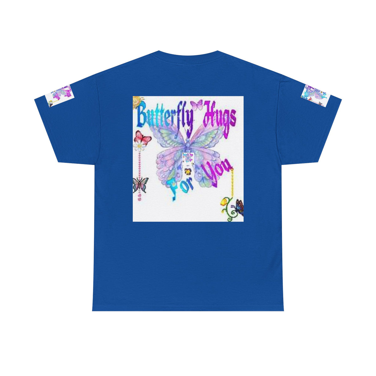 Butterfly Hugs Tee — Pastel Butterfly Graphic Shirt with "Butterfly Hugs For You"