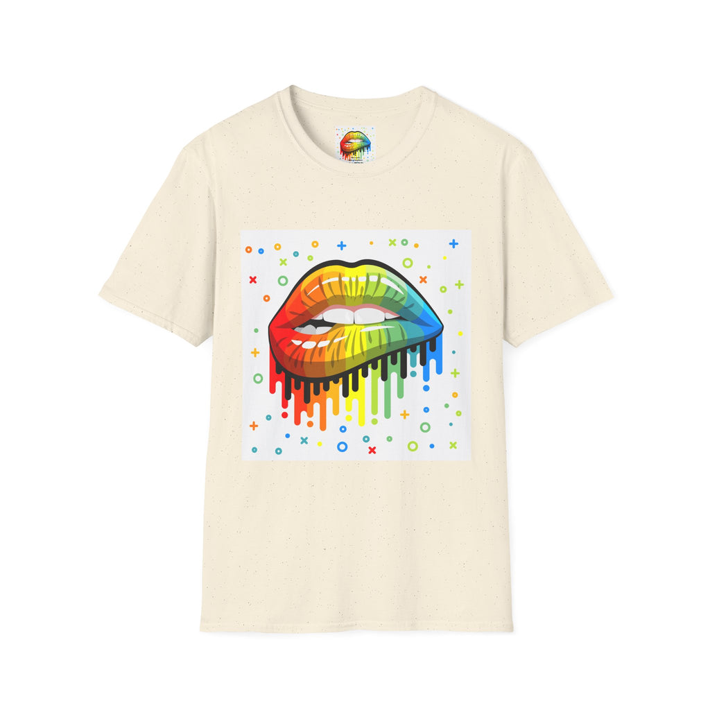 Rainbow Drip Lips T-Shirt — Pride LGBTQ+ Colorful Lip Graphic Tee