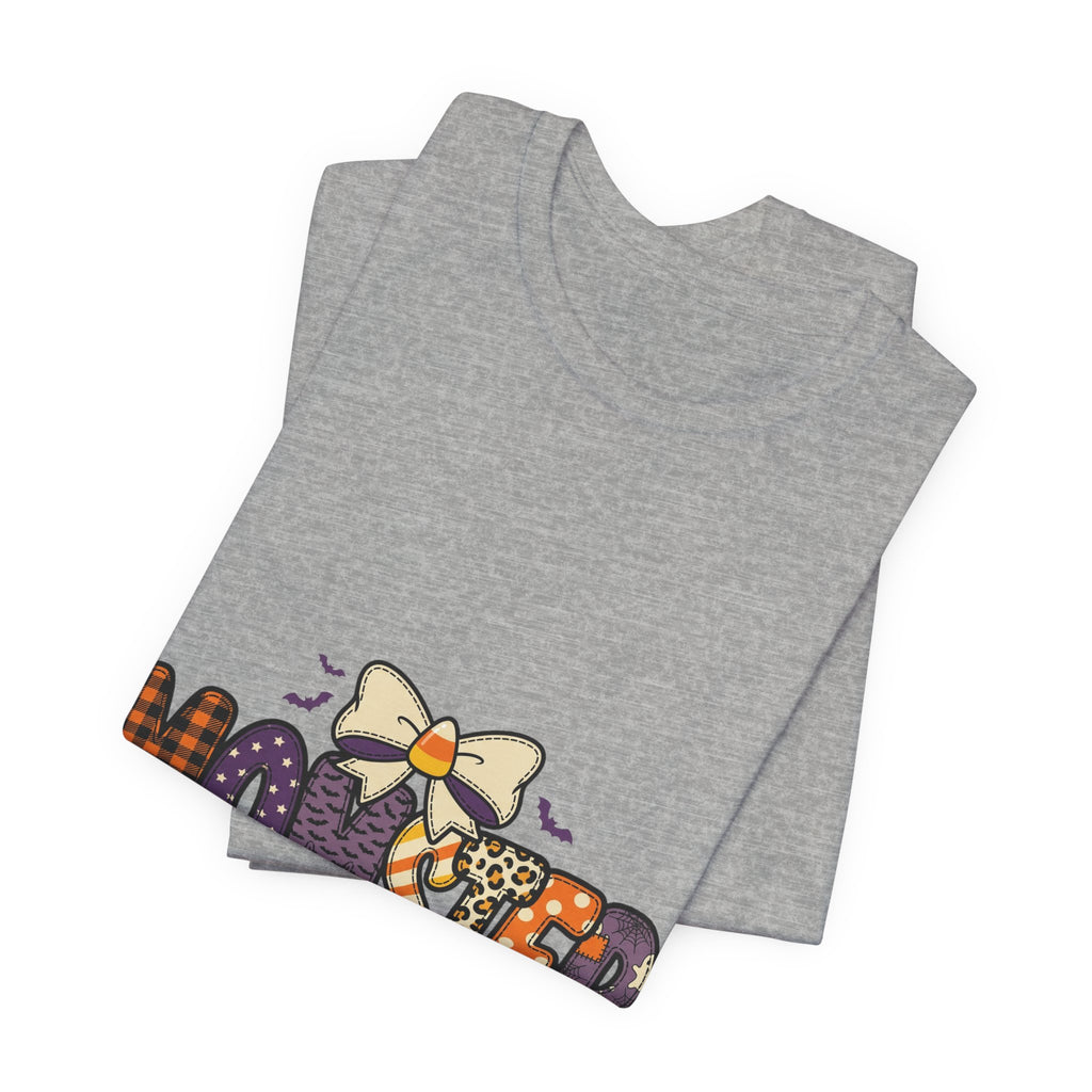 Momster Halloween Tee | Momster Graphic Shirt, Purple Orange Spooky Lettering