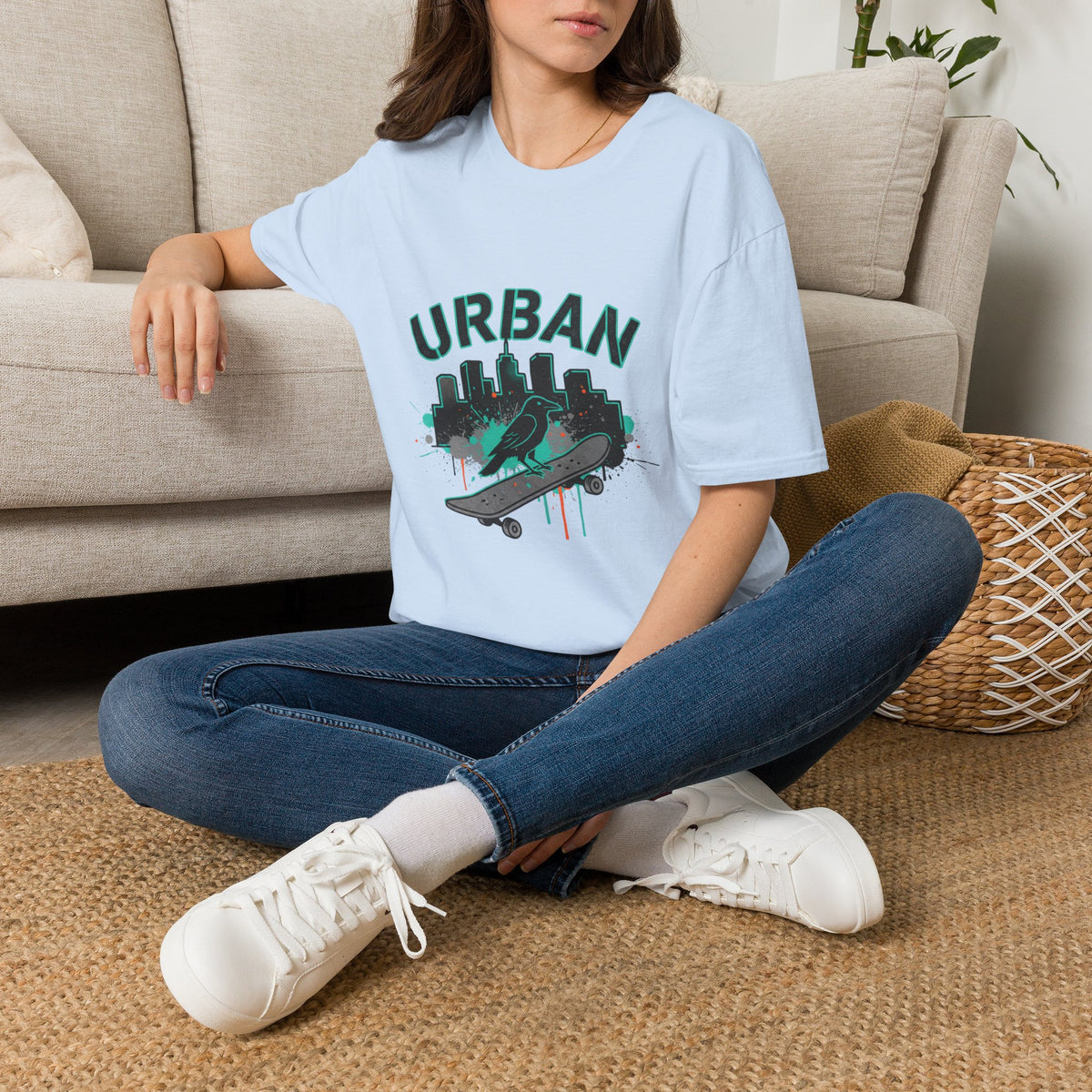 Urban Skateboard T-Shirt — City Skyline Skate Crew Tee