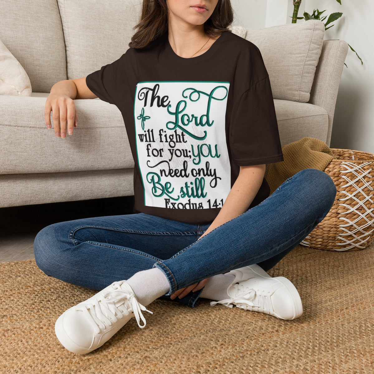 T‑Shirt — "The Lord will fight for you; you need only be still" Inspirational Christian Tee