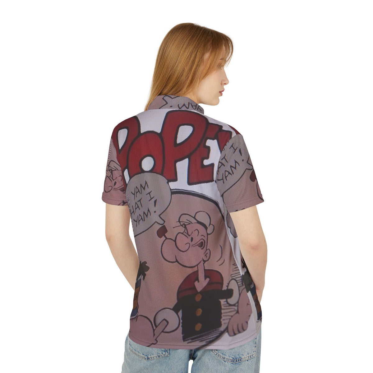 Popeye "I Yam What I Yam" All-Over-Print Polo