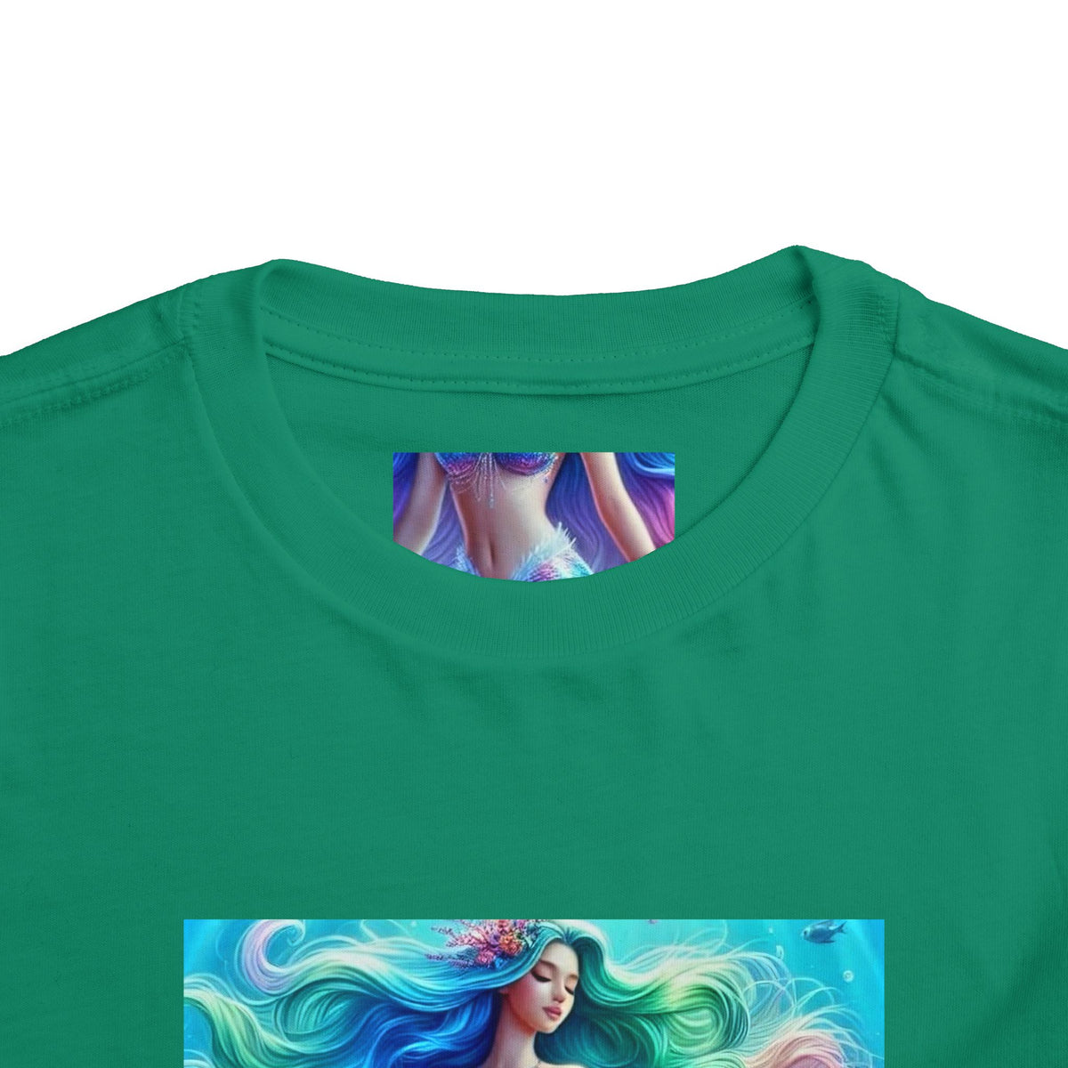 Toddler Mermaid Tee — Colorful Rainbow Sea Princess Short Sleeve Shirt