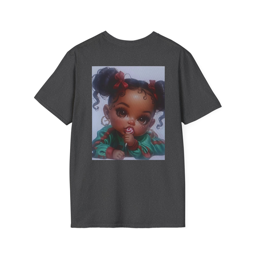 Cute Baby Girl Portrait T-Shirt — Adorable Cartoon Infant Graphic Tee