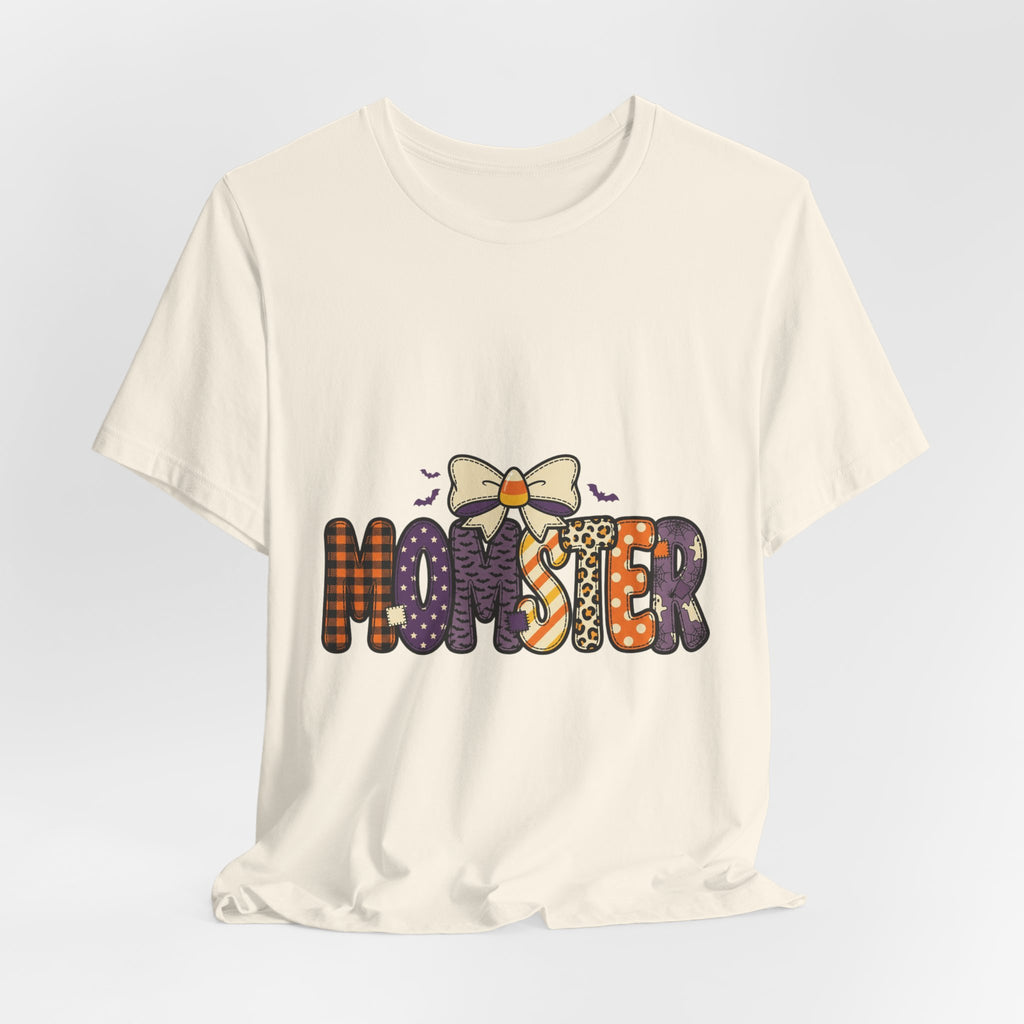 Momster Halloween Tee | Momster Graphic Shirt, Purple Orange Spooky Lettering