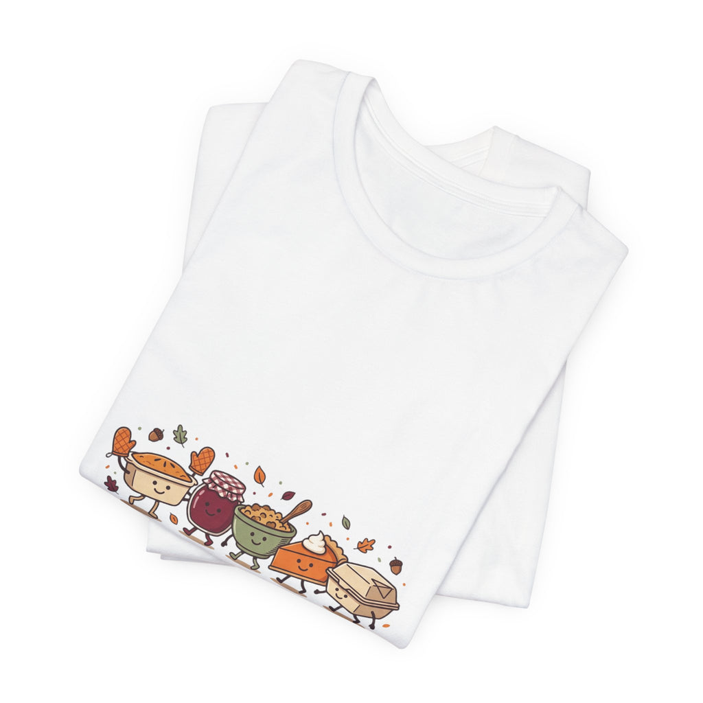 Friendsgiving Crew Tee | Thanksgiving Turkey Pumpkin Pie Watercolor Foliage