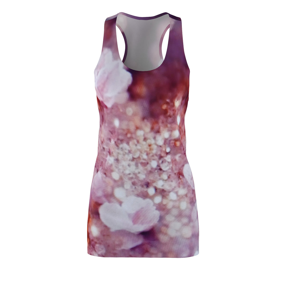 Racerback Dress - Blush Sparkle Floral All-Over Print