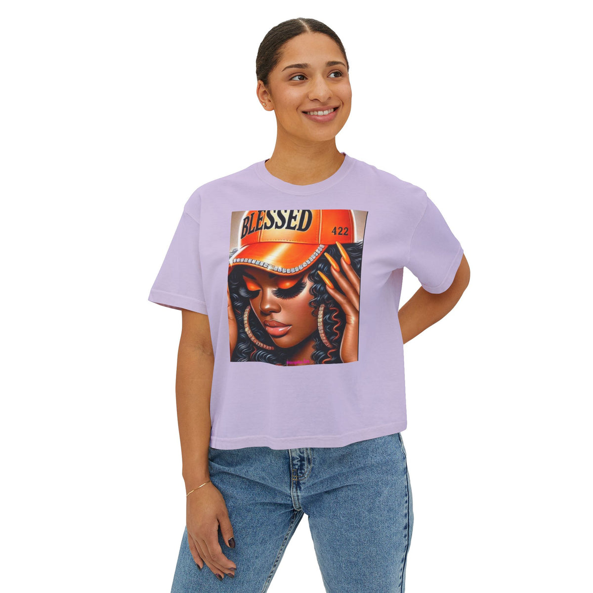 Blessed 422 Boxy Tee – Women’s Graphic Crop Shirt