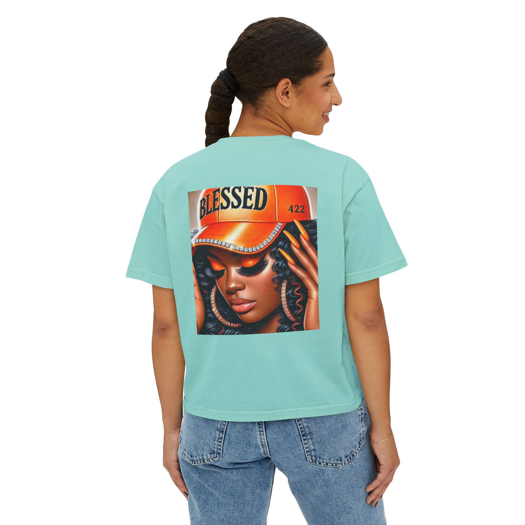 Blessed 422 Boxy Tee – Women’s Graphic Crop Shirt