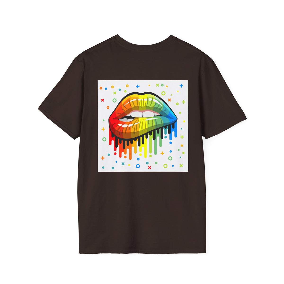 Rainbow Drip Lips T-Shirt — Pride LGBTQ+ Colorful Lip Graphic Tee