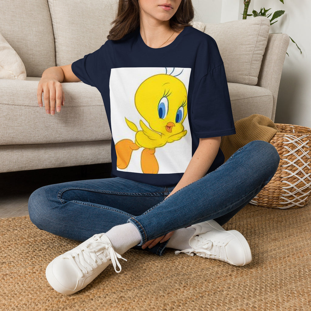 Cartoon Yellow Bird T-Shirt — Cute Tweety Graphic Tee