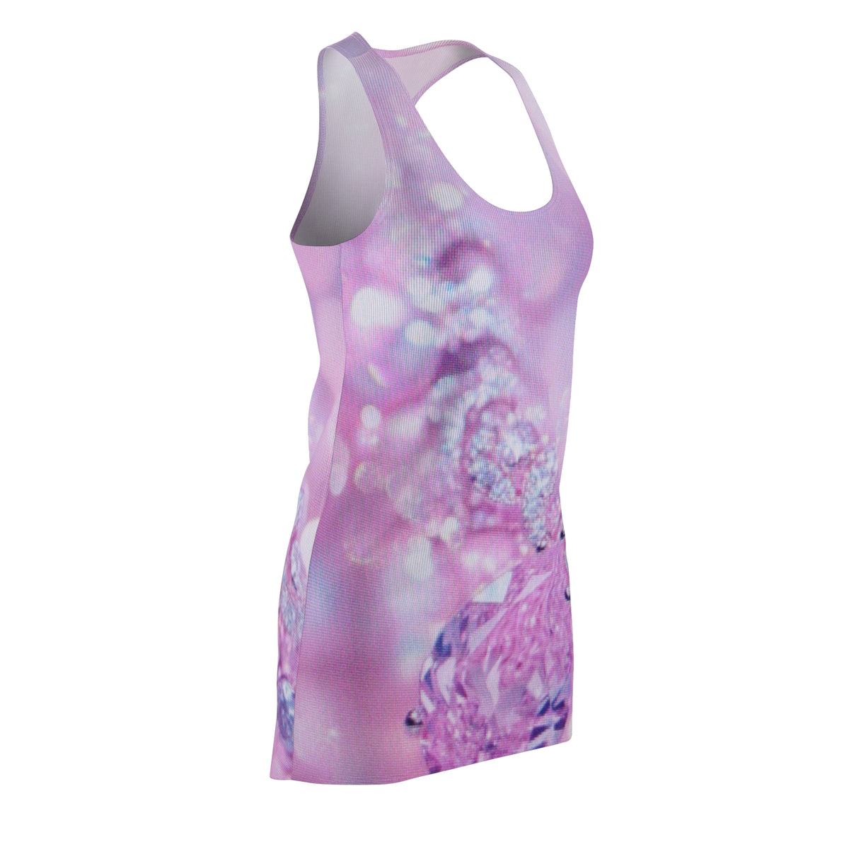 Pink Crystal Sparkle Racerback Dress — All-Over Print