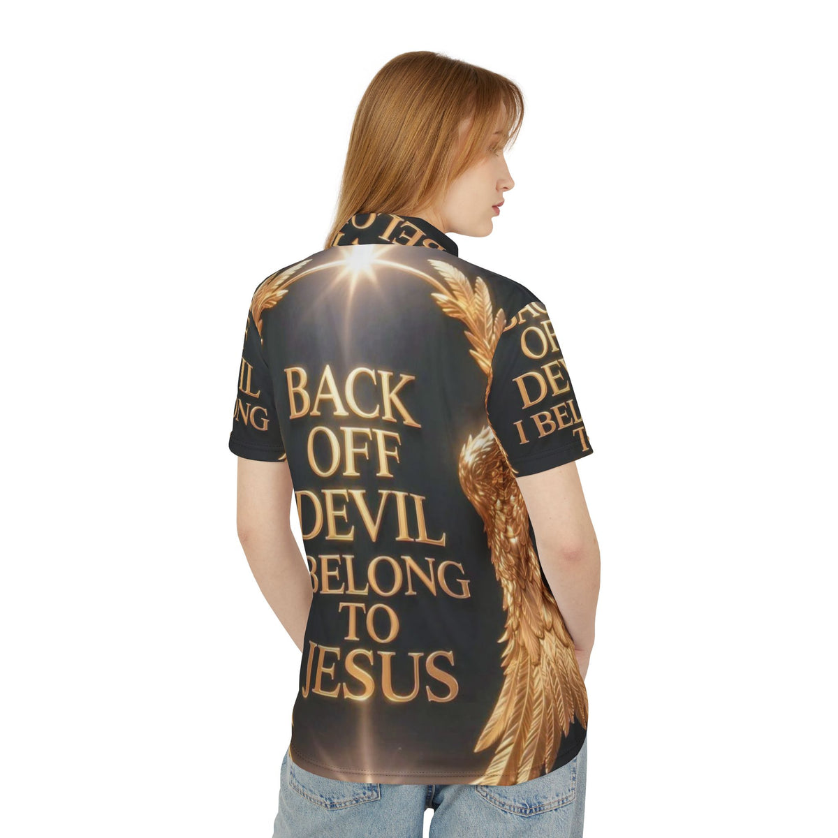 Back Off Devil I Belong to Jesus Polo Shirt
