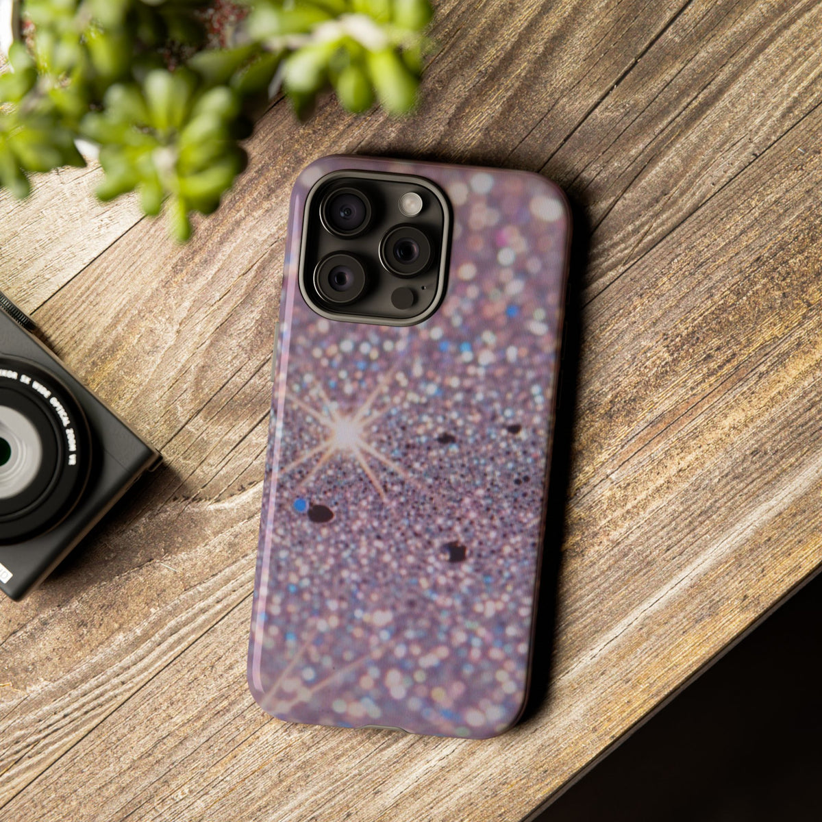 Sparkling Pink Glitter Tough Phone Case